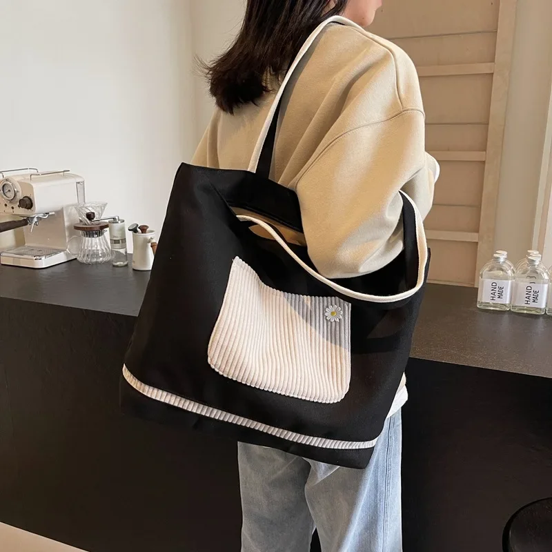 Casual Large-capacity Bag Women's New Tote Bag Simple and Versatile Commuter Shoulder Travel Bag