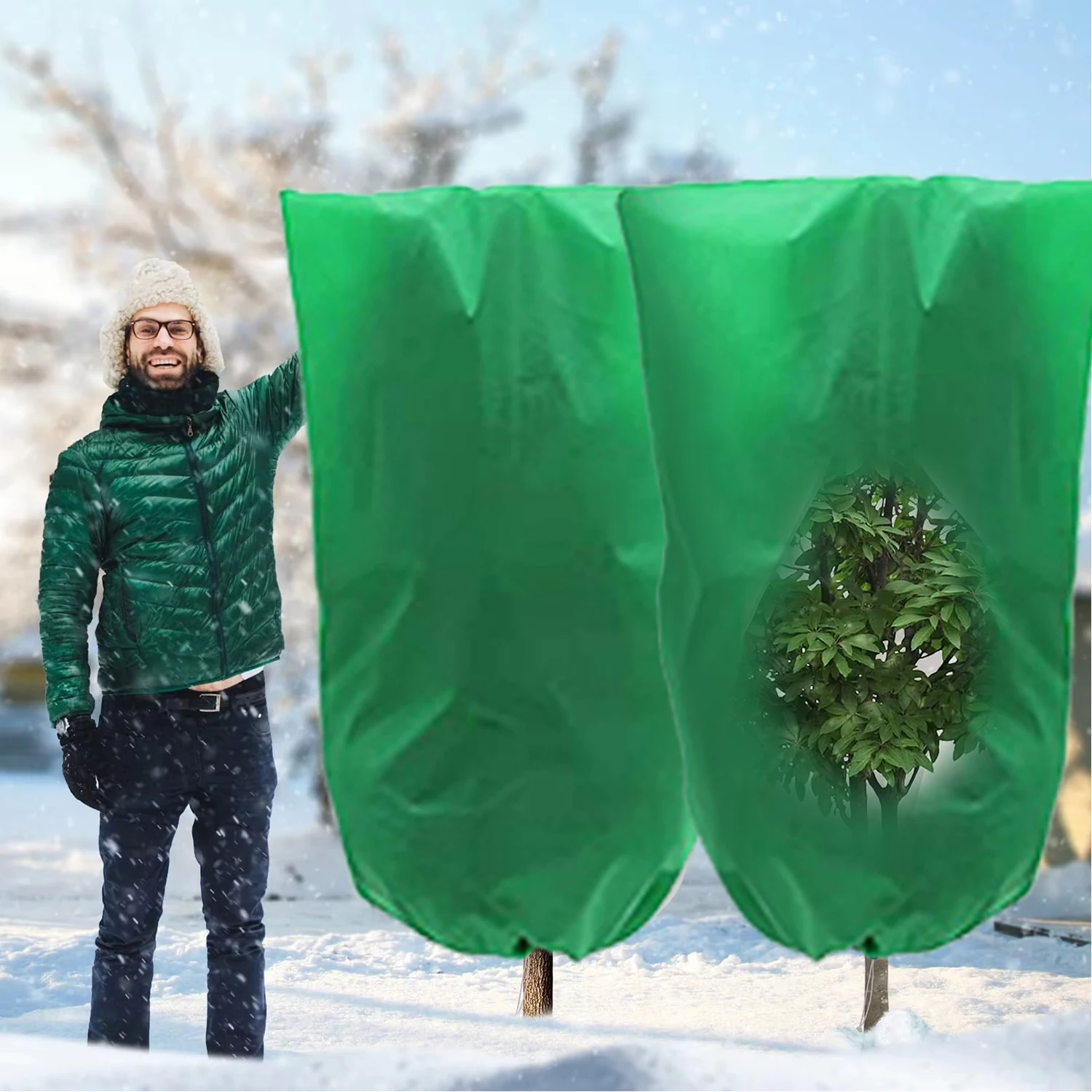 Winter Plant CovePlants r Protection Tree Shrub Plant Protecting Bag Frost Protection For Yard Garden Small Tree Against Cold