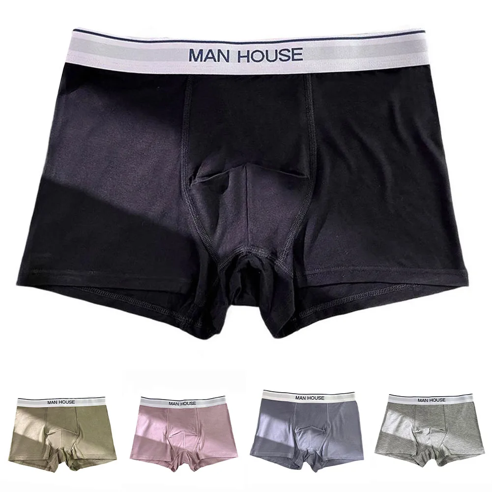 

Men Solid Color Breathable Pouch Panties Underwear Male Sexy Underpants Knicker Modal Boxershorts Trunks