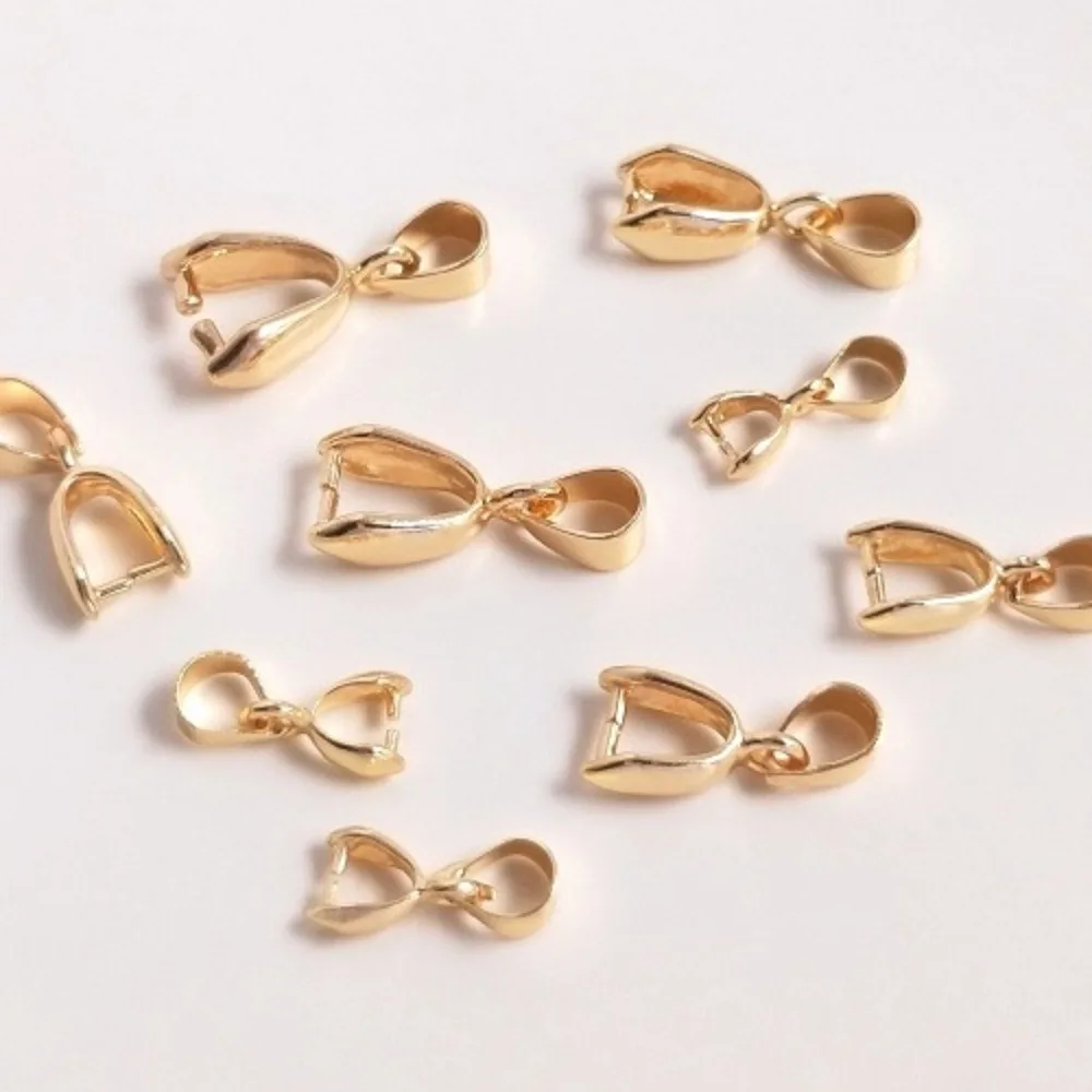 

Copper Clasps 14K Gold Color Pendant Buckle Clip Buckle Hanging Melon Seed Buckle DIY Necklace Jewelry Pendant Accessories