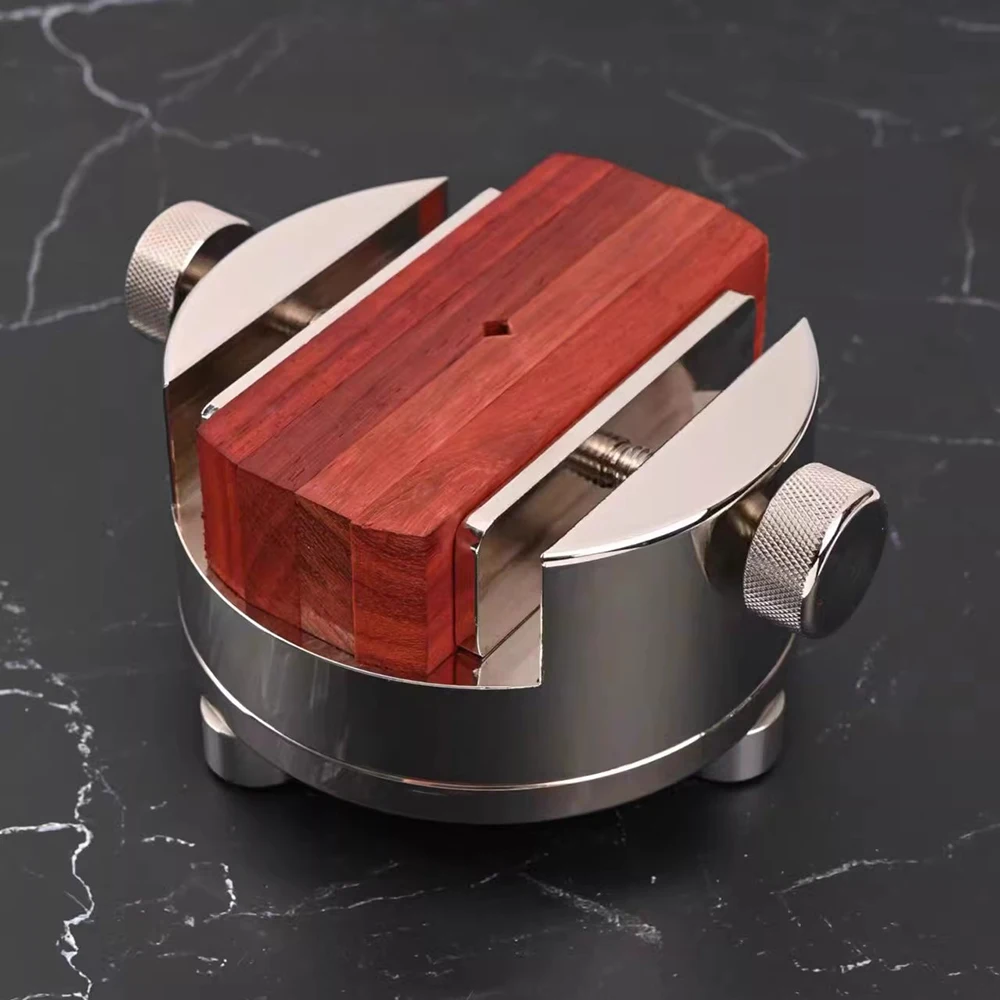 Upgraded Heavy-Duty Integrated Rotating Printing Clamp Steel Dual-Plated Rust-Resistant with Rosewood Jaw Blocks