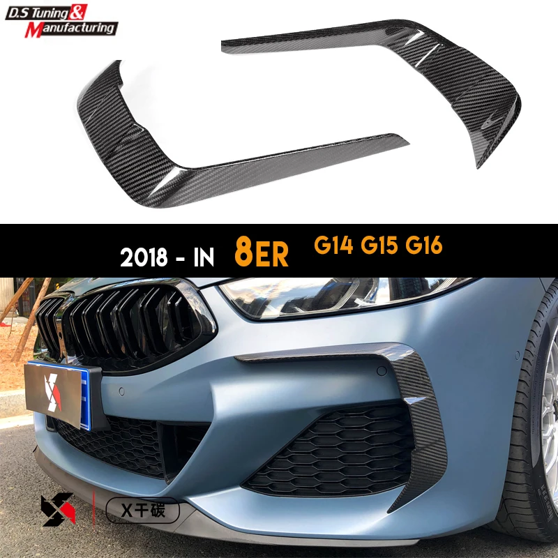 Dry Carbon Fiber Front Lip Bumper Spoiler Rear Bumper Diffuser Splitters For BMW 8 Series  Coupe Convertible GC G14 G15 G16