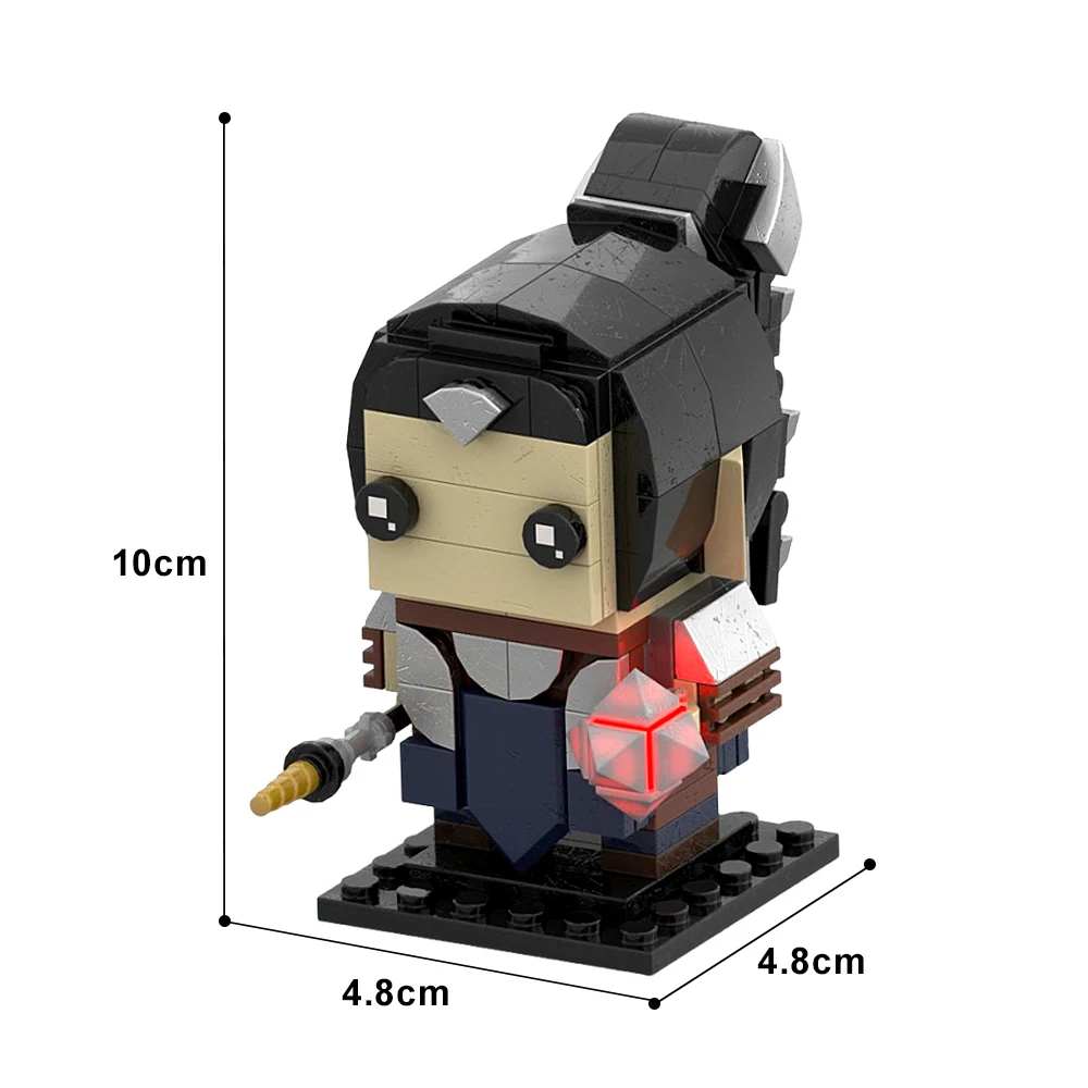 MOC figurki do gier Shadowheart Brickheadz klocki Baldur Gate gra figurki Model cegły montaż zabawek prezenty urodzinowe dla dzieci