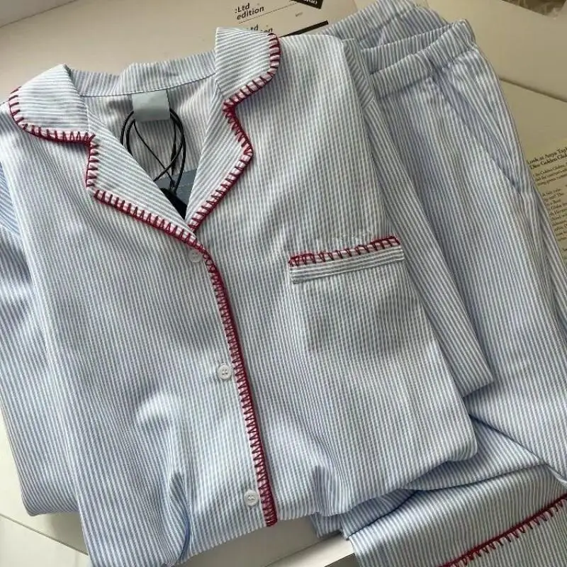 여성용 파자마 세트 여성용 따뜻한 겨울 파자마 루즈하고 캐주얼한 패셔너블 홈웨어 파자마 귀엽고 부드러운 파자마 세트