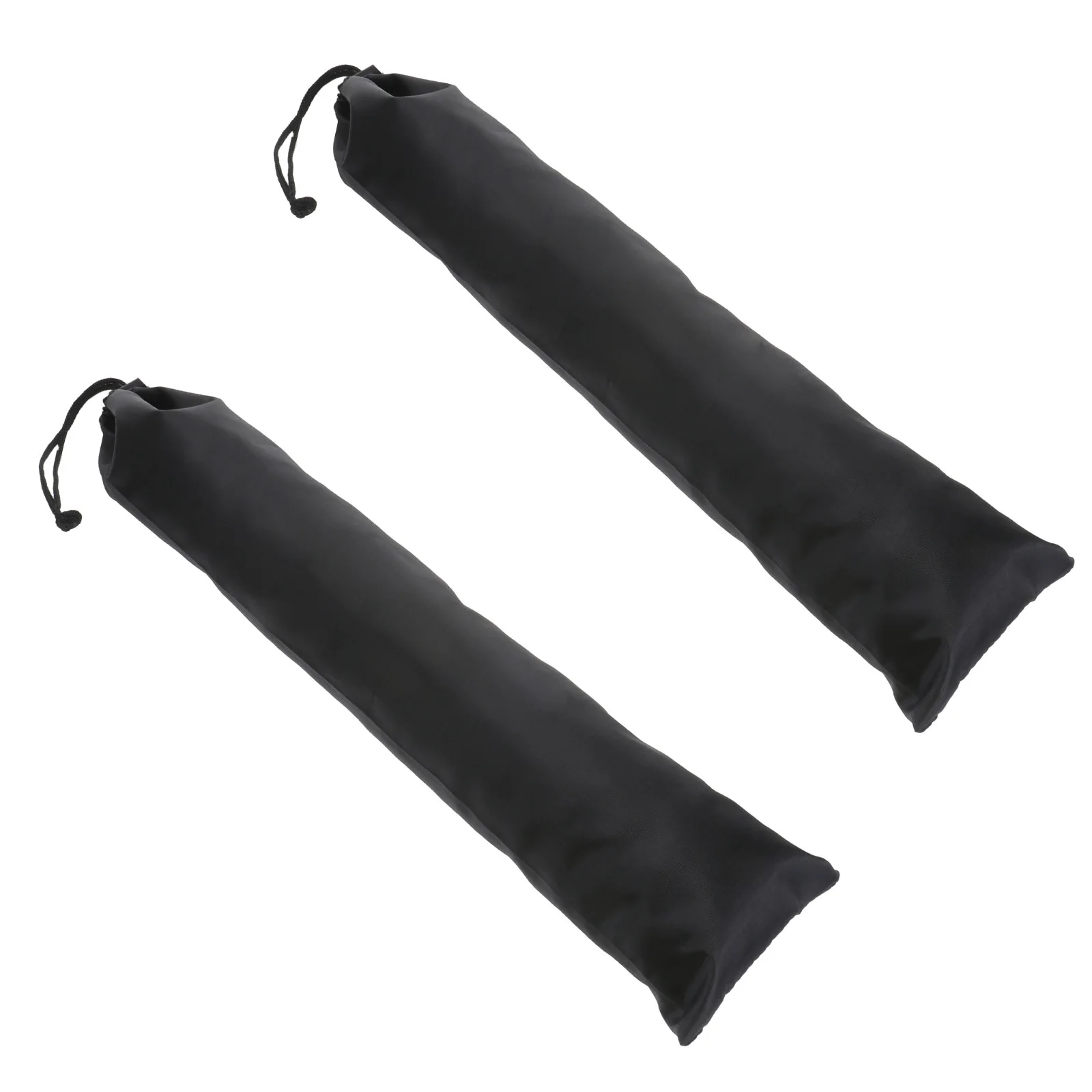 

2pcs 210T Tent Pole Bag 45Cm Black Portable Camping Storage Bag For Fishing Rod Outdoor Awning Rod Organizer Pouch