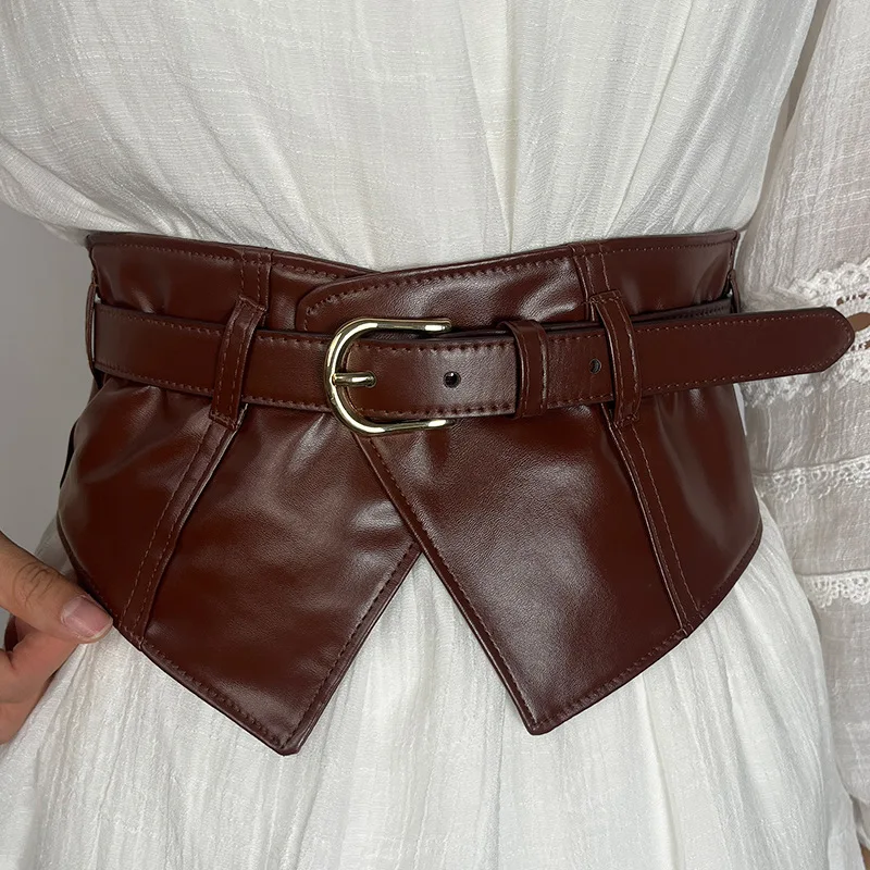 Women Black Wide Elastic Waist Sash, Elegant Stretch Waistband, Versatile Decor Belt for Dresses, Coats and Knit Sweaters