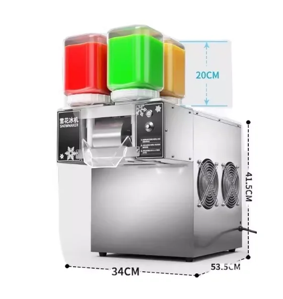 

New Design 4pcs Bucket Snowlake Machine Ice Shaver Machine For Ice Cream Store Dessert Shop