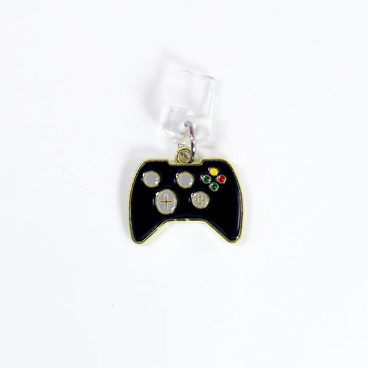 Mobile phone dust plug, game enthusiast's small gift, interesting alloy game console controller pendant, pendant accessory