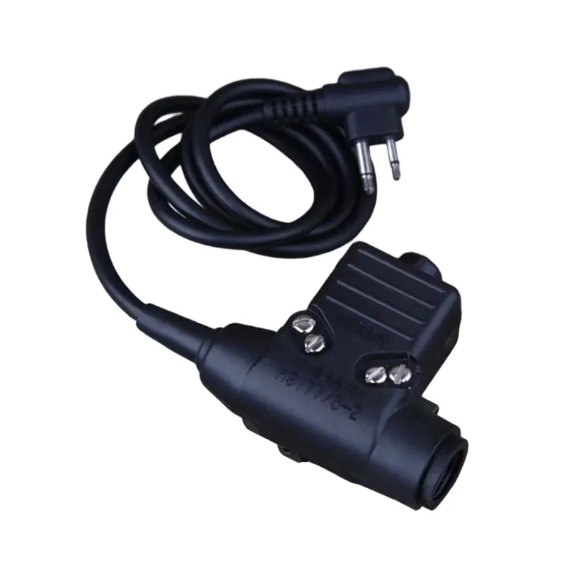 Cable PTT táctico doble pin para Motorola – Intercomunicador radio - imagen 2