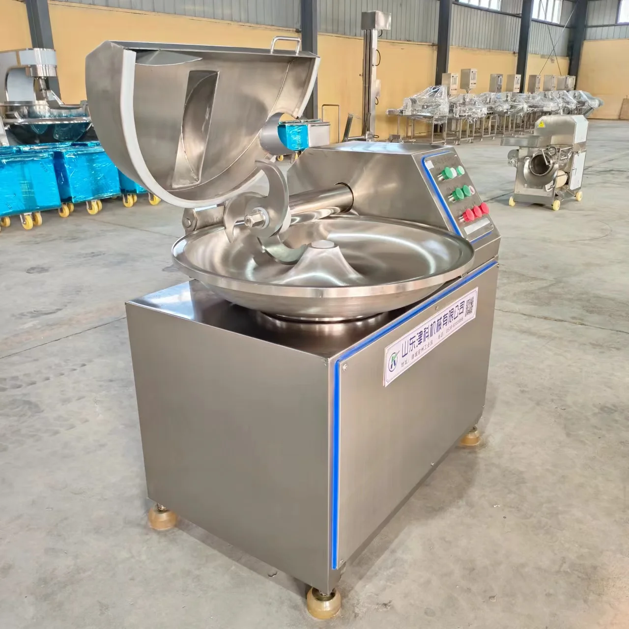 Commercial Industrial Meat Bowl Cutter Sausage Meat Mixer Blender Cutter Mixing Machine Cut