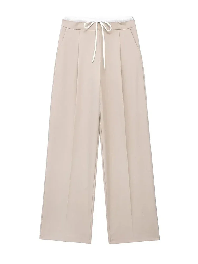 Women's Casual Everyday Pants Simple & Comfortable Black, Khaki, Navy Blue Drawstring Pants
