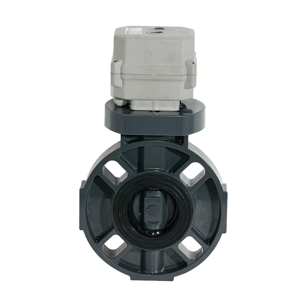 

IP67 CE DN65 DN50 CR201 2-wires Control DC12V DC24V Motorized Electric UPVC Butterfly Valve for Water