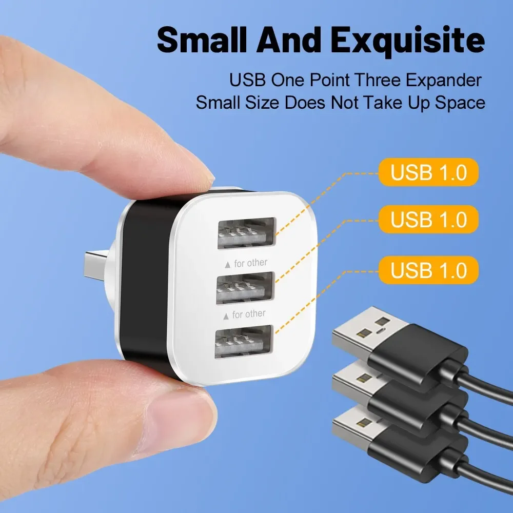 1 منفذ USB فتحات محول USB 3 في 1 2.0 متعدد USB واجهة موسع اكسسوارات إلكترونيات السيارات