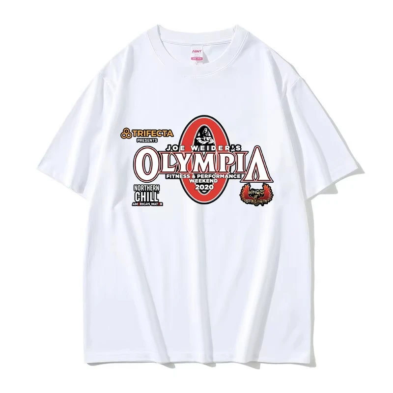 

Olympia Gym Fitness Pump Cover Graphic T-shirt Men Women Fashion Vintage Tshirt Male Casual Cotton Summer Short Sleeve Tees Tops