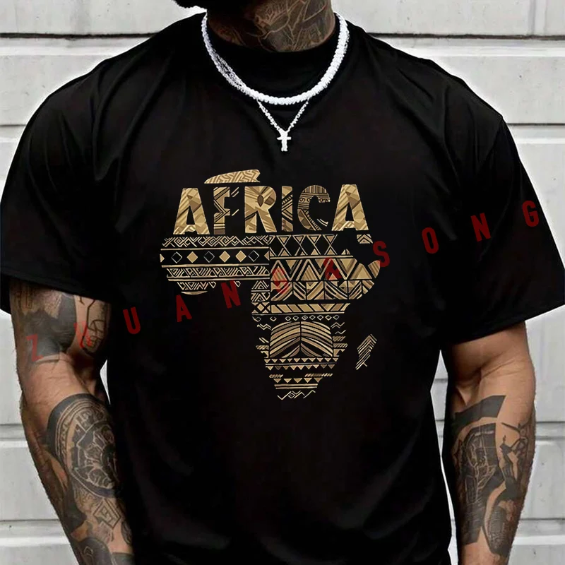 

Летняя футболка с африканским племенным принтом для мужчин и женщин, свободная, дышащая, быстросохнущая, с коротким рукавом, спортивная футболка для мотоциклистов
