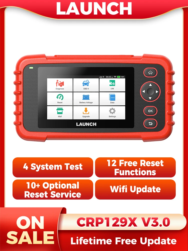 LAUNCH CRP129XV3.0 OBD2-Scanner, Kfz-Codeleser, Auto-Diagnosegerät, Autoscanner, Diagnostik-Tool, Creader 129X OBDII, Kostenlose Updates