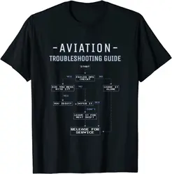 Aviation Troubleshooting Guide Funny Air Mechanics Men T-Shirt Short Casual 100% Cotton Shirts