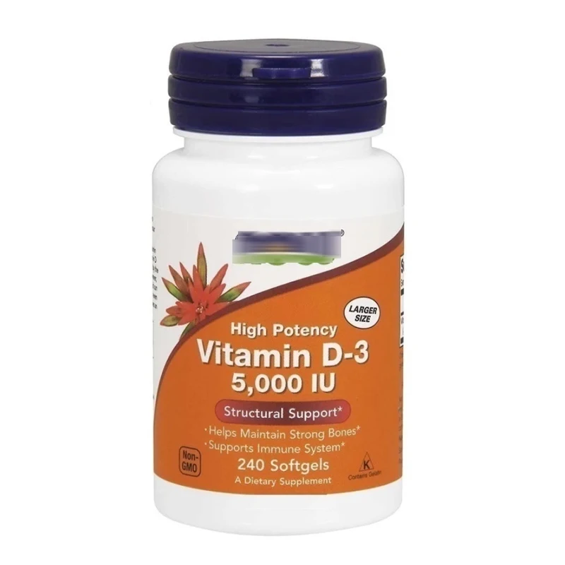 

Vitamin D-3 5,000 IU Helps Maintain Strong Bones Supports Immune System 240 Softgels