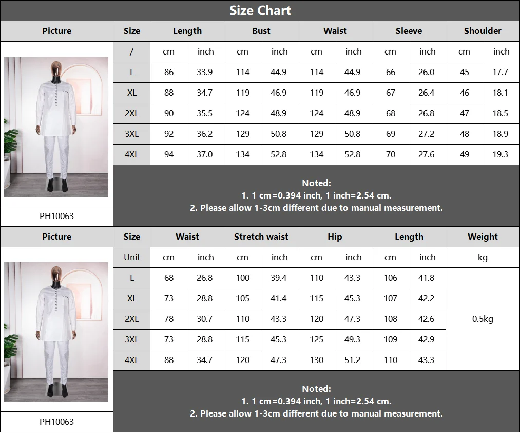 H&D New African Clothes for Men Tradition Clothing Embroidery Blue 2 Pcs Set Top Pant Bazin Muslim Wedding Party Dashiki 2024