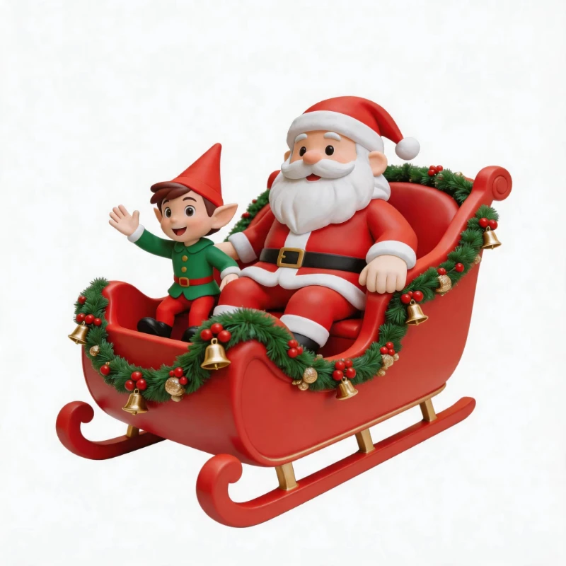 Santa Claus Sculpture Home Decor Metal Fiberglass Bronze Sculpture Resin Sculpture Stone Carvings and Sculptures