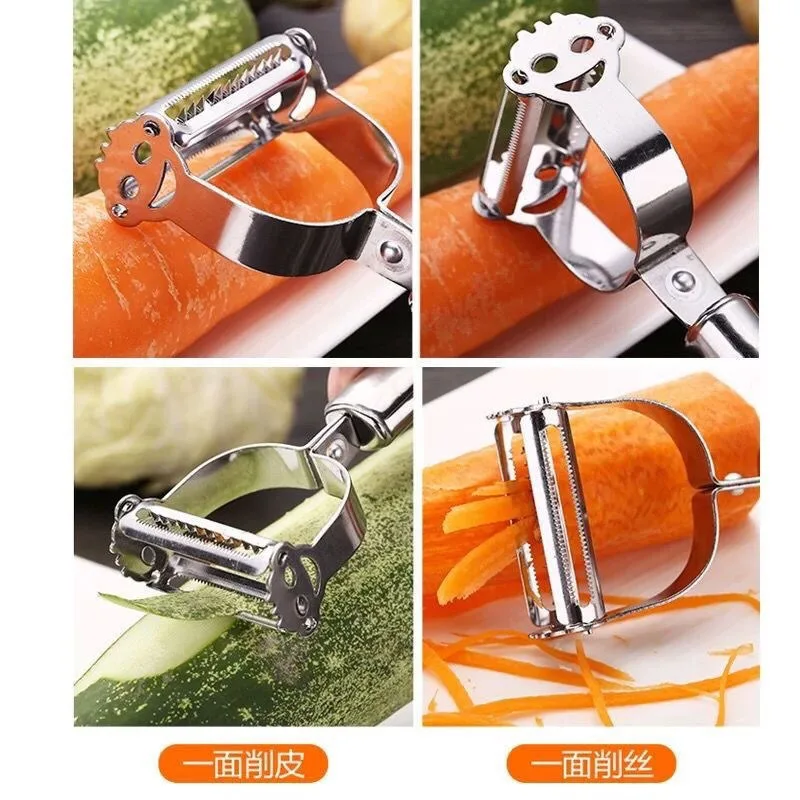 

1Pcs Kitchen Vegetable Peeler Stainless Steel Melon Planer Double-Head Peeler Household Multiple-Function Vegetable Graters