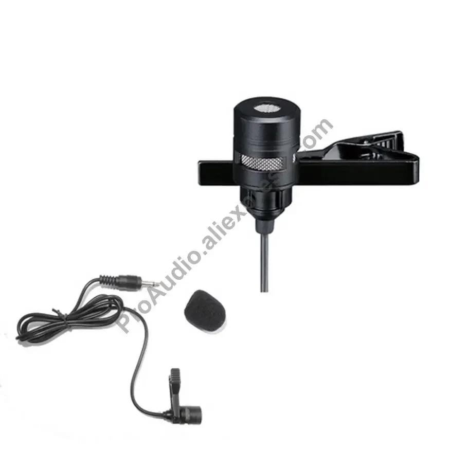 

MICWL LC03 Pro Tie Clip-On Lavalier Lapel Microphone Mike Mic with 3.5mm 1/8" Jack Male Mono