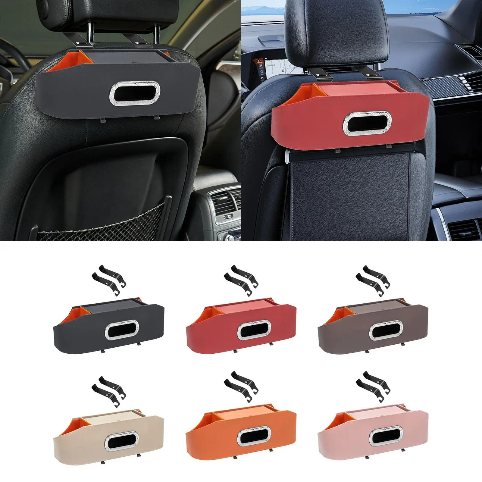 Car Backseat Organizer with Cup Holder Gifts Large Capacity Car Storage Bag image 3