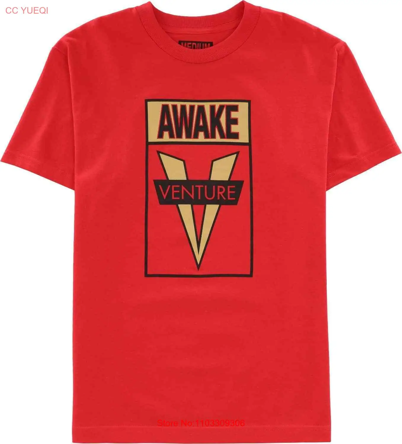 Venture Trucks Awake Logo camiseta oro rojo Carroll Jovontae Bird M L XL