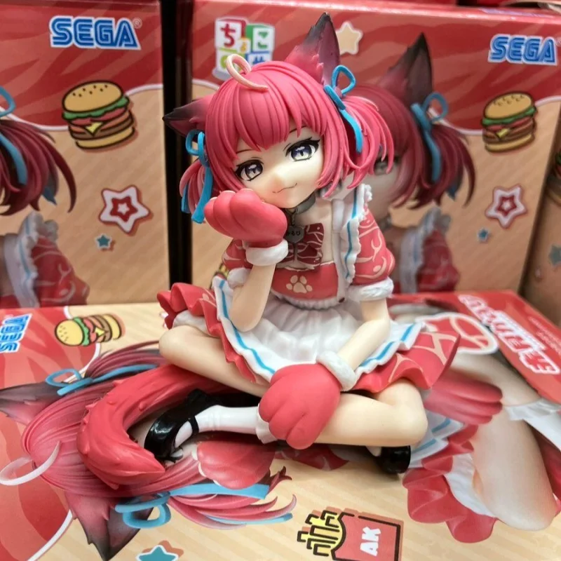 

В наличии: Коллекционная фигурка Sega Akami Karubi Virtual Youtuber в костюме горничной с кошачьими ушками, сидячая поза, ПВХ, модель для декора