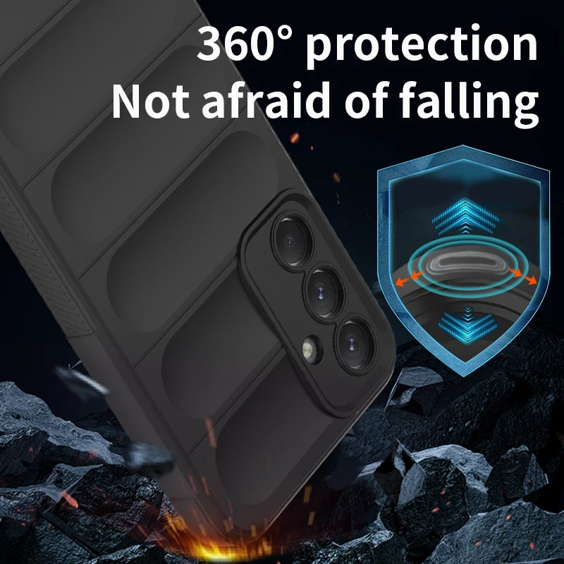 Shockproof Case For Samsung Galaxy A15 A25 A35 A55 A05 A05S S21 FE S22 S23 Plus S24 Ultra M15 M35 M55 Silicone Back Phone Cover