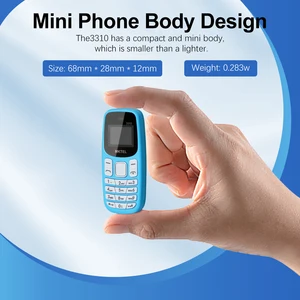 MKTEL 3310 Ponsel Fitur Mini dengan Earhook Dual SIM Siaga Ganda MP3 / MP4 / Radio FM / Bluetooth / GPRS 12 ponsel tombol penjualan terbaik - №