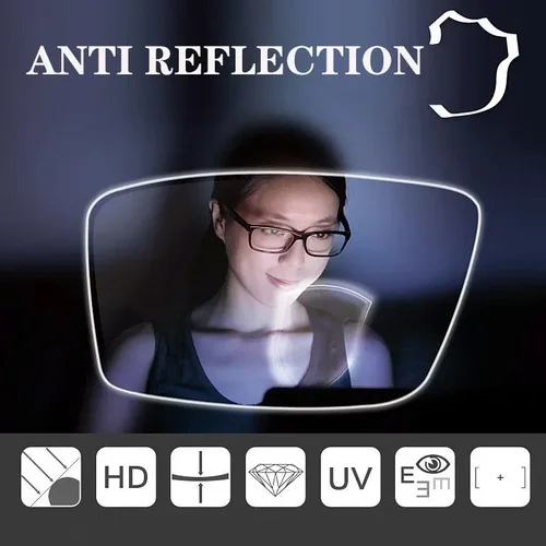 Imagen 2 del producto VICKY MR-8 lentes súper resistentes Anti-rayos azules antiarañazos lentes graduadas ópticas asféricas antirreflectantes para sin montura UV400