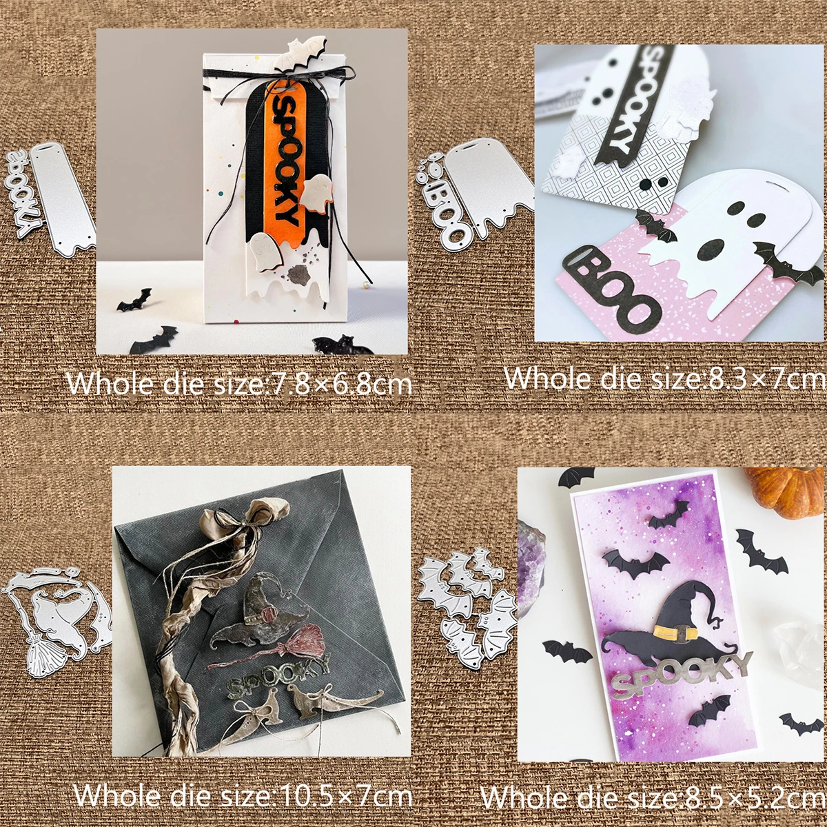 New Design Craft Metal stencil mold Cutting Dies Halloween Ghost BOO bat broom die cuts Album Paper Card Craft Embossing