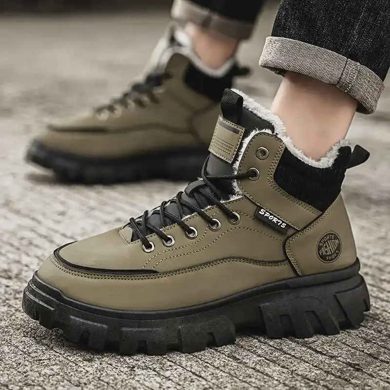 Zapatillas largas negras perforadas, botas deportivas de lujo para hombre, zapatos deportivos de ocio, marca genuina Snaeker Shors, precio asequible