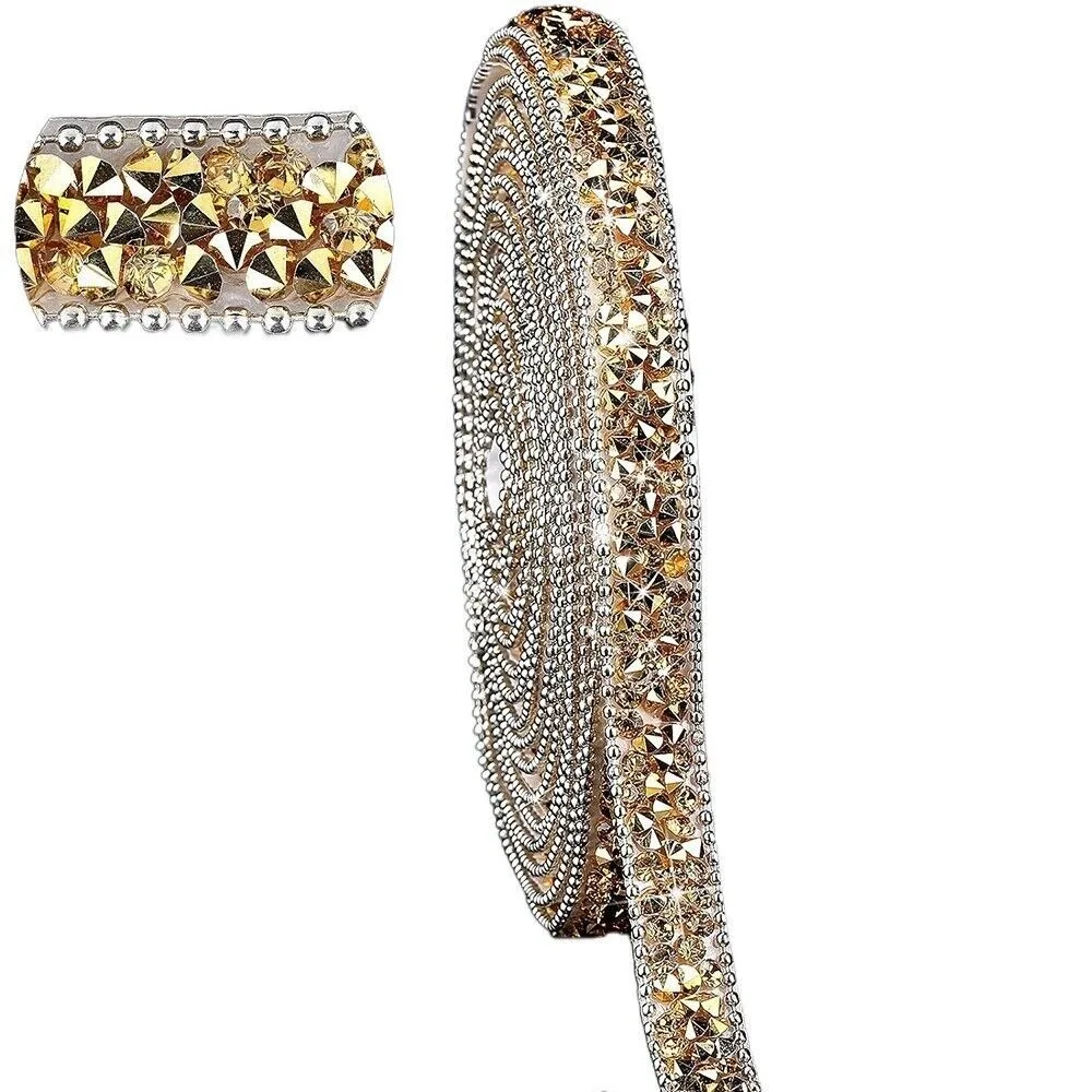 

Self Adhesive Crystal Rhinestone Sticker DIY Sticker 1cm Width Diamond Ribbon Bling Crystal Crystal Roll Glitter