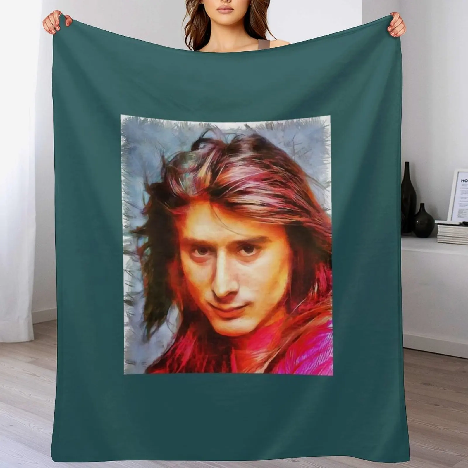 

Steve Perry Art Throw Blanket Blankets Sofas Of Decoration Winter beds anime Retros Blankets