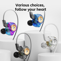 QKZ AK6-Ultra Wired Earphones 3.5mm AUX In-Ear Headset With MIC Dynamic HIFI Sound Earbuds Sports Game Music For Phone Tablet PC