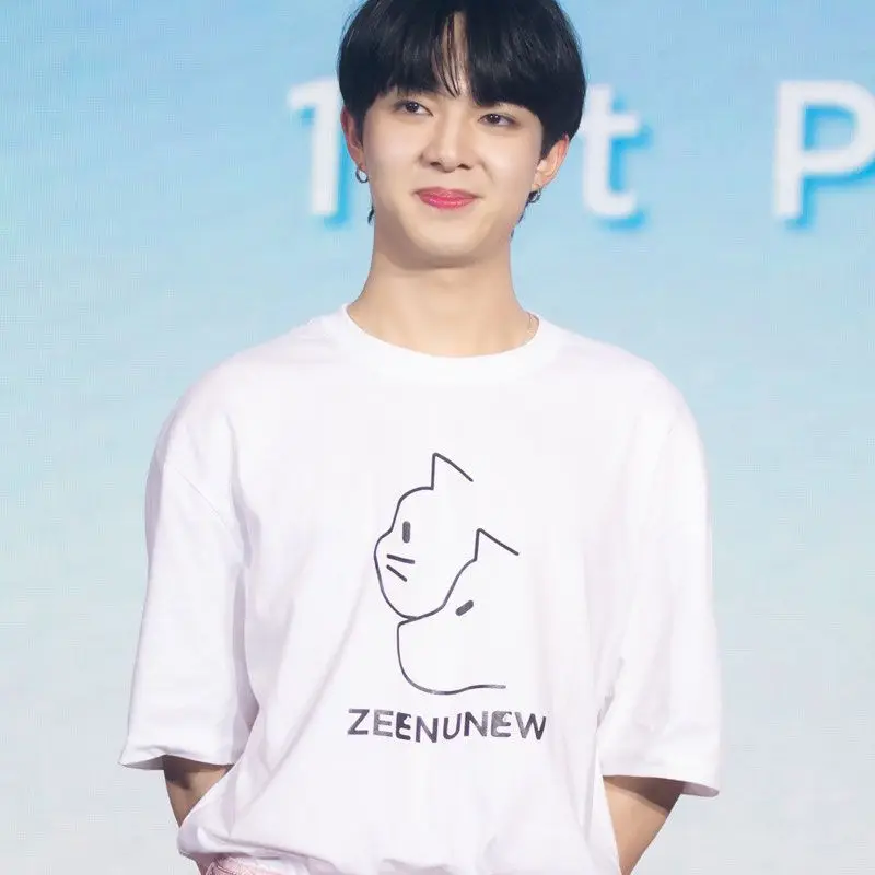 New Thai drama Cutie Pie CutiePieSeries ZeePruk NuNew ZeeNunew ZeeNew Costume casual loose student short-sleeved t-shirt Gift