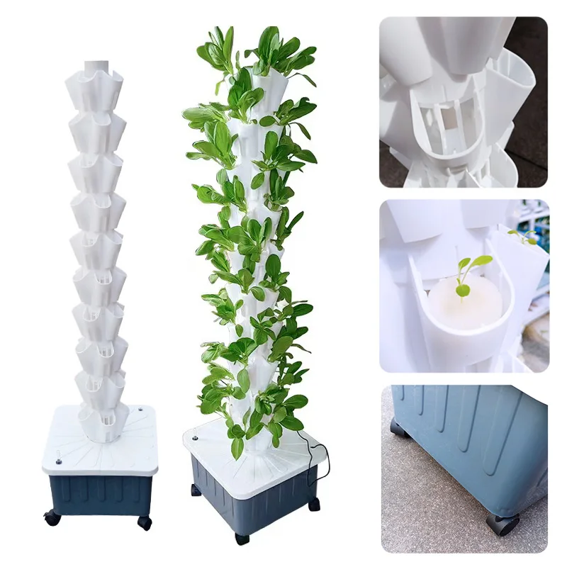 Garden Indoor Hydroponics Tower Vertical Soilless Cultivation System  Greenhouse Home Balcony Vegetable Planter Hydroponics Kit - AliExpress 15