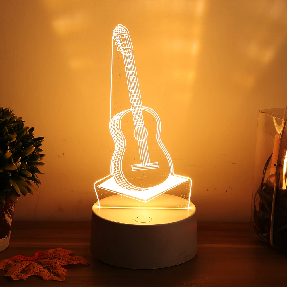 Luz de noche LED 3D roja para niños, lámpara de mesita de noche de mesa creativa, luz de oso de corazón romántico, decoración del hogar para niños, regalo de Navidad