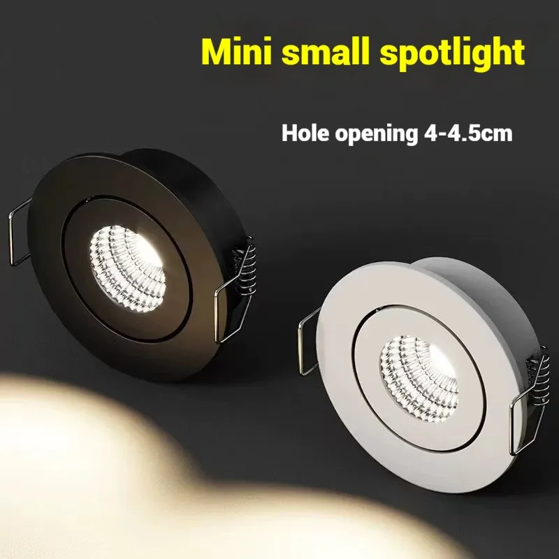 

5pcs LED Mini Downlight Ceiling Embedded 220V Spotlight 40/45mm Hole Under Cabinet Lighting Art Display Ambient Bar Kitchen