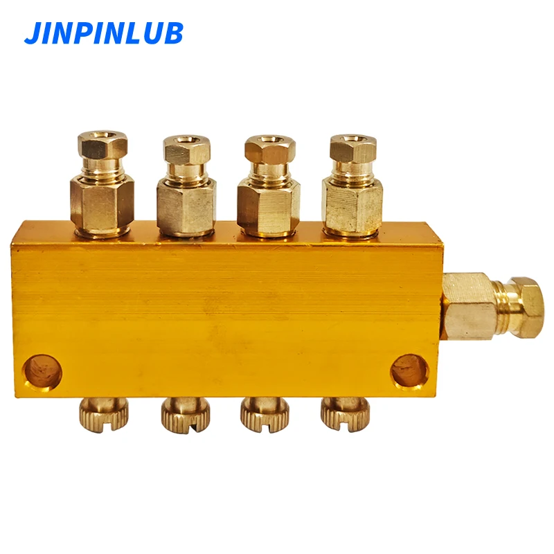 Jinpinrub Type B Aluminum Electroplated Adjustable Thin Oil Distributor Injector For Resistance Lubrication Pump