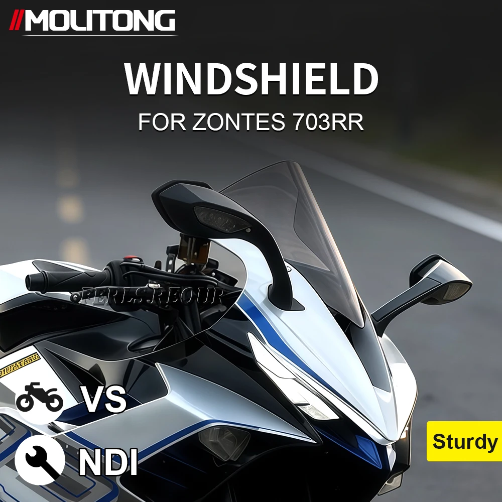 

Wind & Debris Deflector Windscreen for ZONTES 703RR - High Comfort ABS Front Shield, Reduces Fatigue for Safer Ride