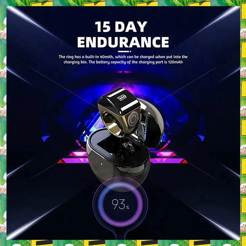 3C Electron Zinc Alloy Smart Ring With Charging Box Waterproof Digital Counter APP Controlled Display 5 Prayer Time Reminders Bl