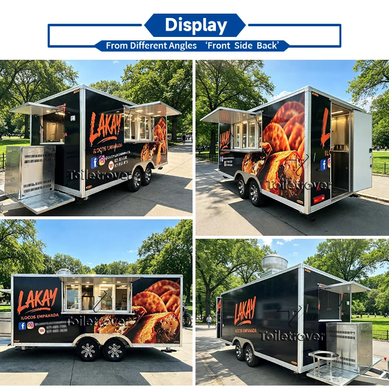 Commercial Food Trailer: Tacos, Pizzas, Custom Food Truck, Hot Dogs, Mobile Food Trailer with Full Kitchen Equipment