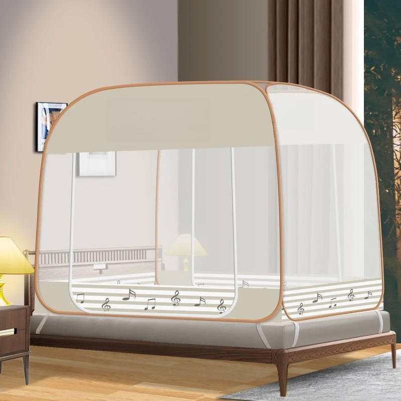 New mosquito net installation-free foldable, household isolation mosquito-proof dust-proof top mosquito net