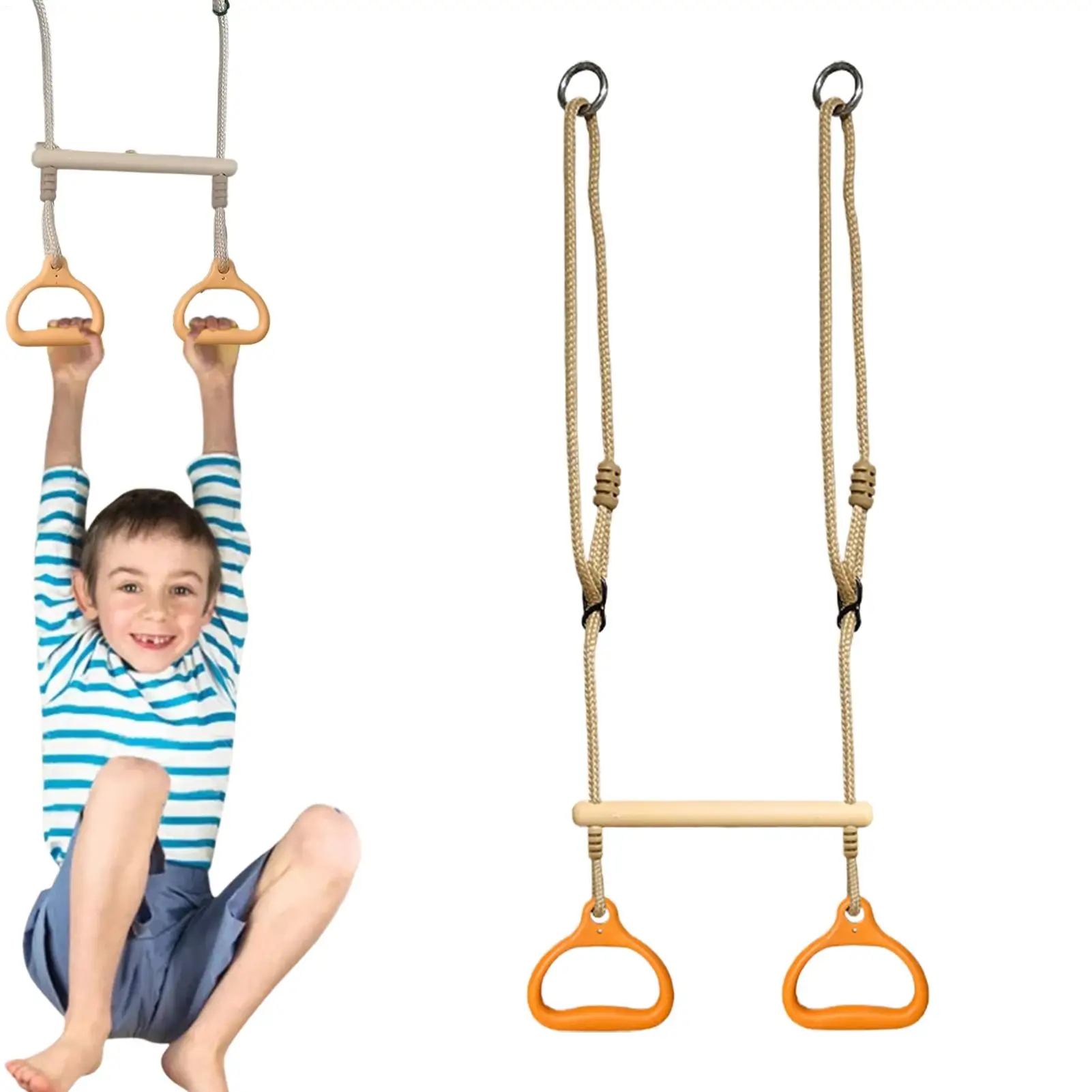 Columpio, equipo de gimnasio, barra de anillos, divertido, ergonómico, estable, juego para niños para adultos y niños, patio trasero, interior y exterior