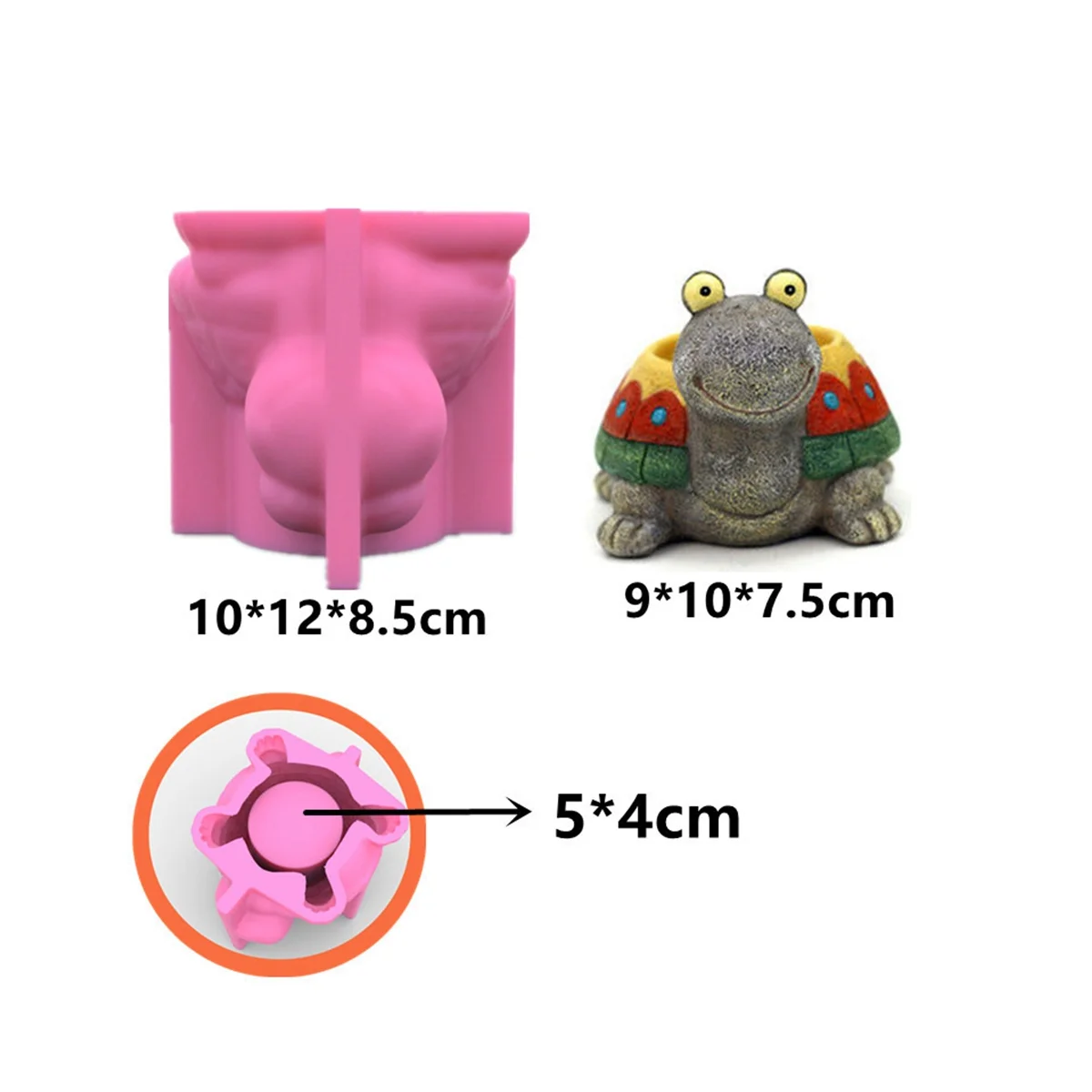 3D Silicone Flower Pot Molds Turtle Succulent Planter Concrete Molds DIY Cactus Plaster Cement Clay Resin Craft