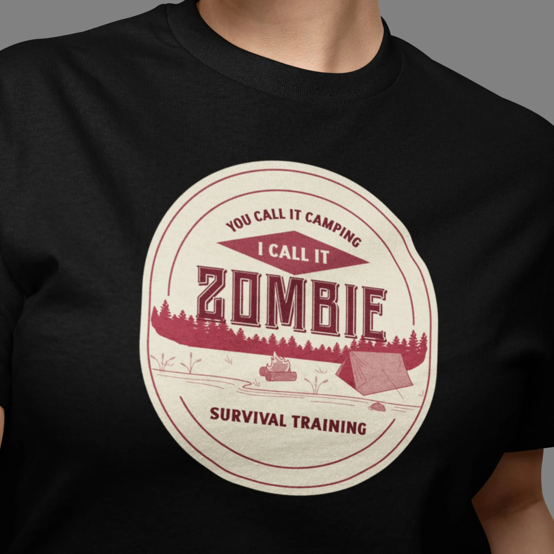 

Забавная тренировочная рубашка с надписью «You Call It» для кемпинга «I Call It зомби»