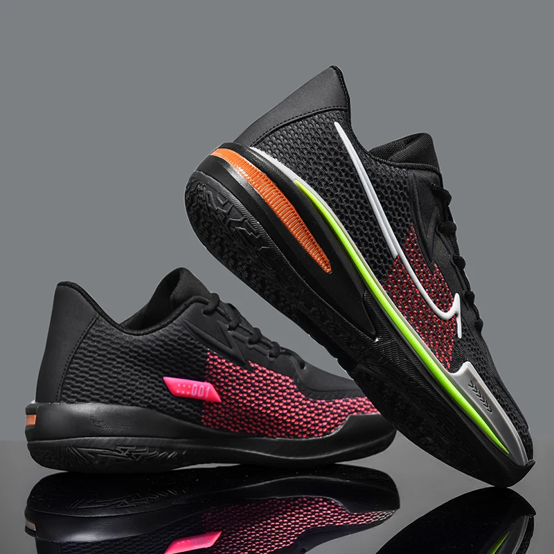 Fashionable and versatile casual basketball shoes with wear-resistant air cushions and rubber shock absorbers